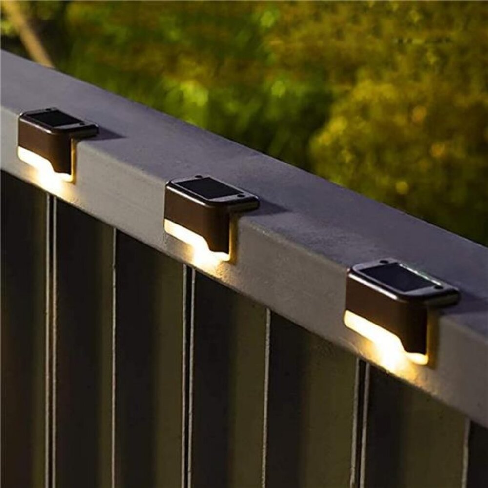 Solar Deck Lights Outdoor 16 Pack, Solar Step Lights Waterproof (Warm White)